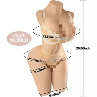 Sex Doll Male Masturbator Stroker with Big Boobs, Jaspik Female Torso Love Doll Lifelike Pussy Ass w/ Tight Vaginal Anal and 3D Sex Doll Male Masturbator Stroker with Big Boobs, Jaspik Female Torso Love Doll Lifelike Pussy Ass w/ Tight Vaginal Anal and 3D