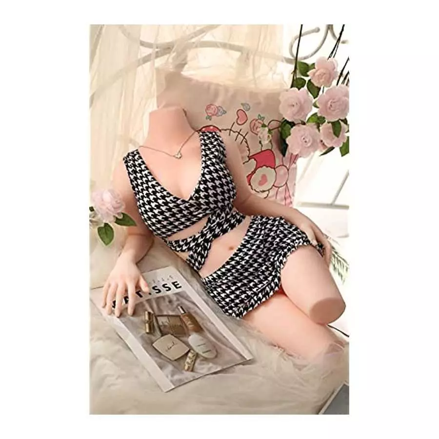 31LB Torso Sex Doll with Hands,Life Size Male Masturbator,TPE Solicone Solid Doll for Sex with Pussy Vaginal Anal Breast,Real Do