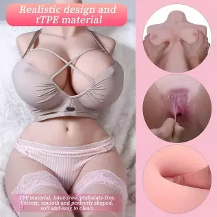 Life Size Sex Doll Male Masturbator for Men with Realistic Big Boobs Pussy Ass Butt, Female Torso Body Doll Adult Love Doll with