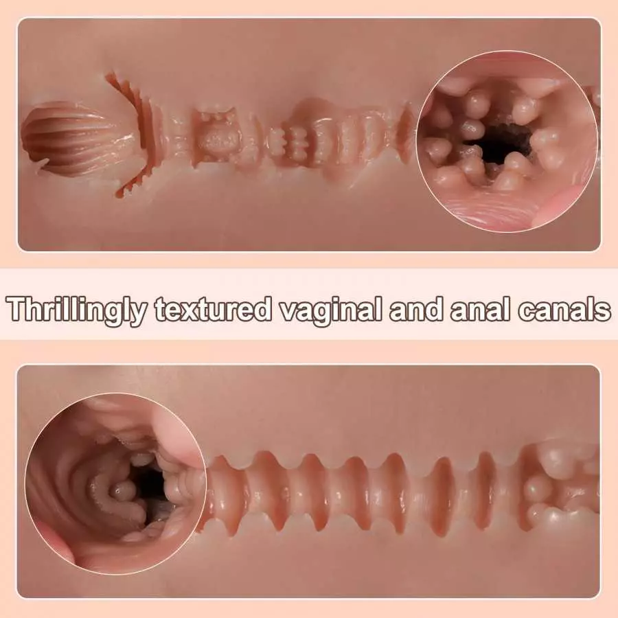 17LB Male Masturbator Life-Size Sex Doll with Pussy and Ass for Men Masturbation, 3D Realistic Butt Masturbator with 2 Textured 