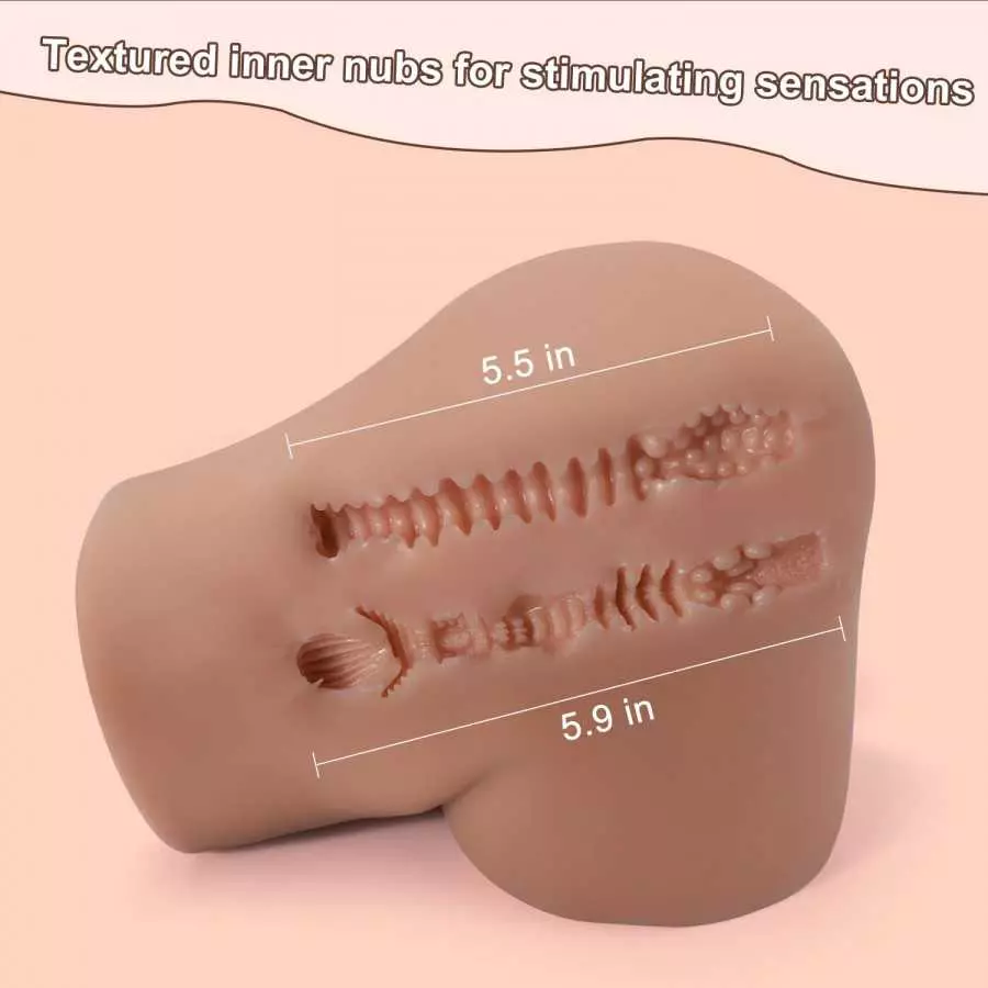 17LB Male Masturbator Life-Size Sex Doll with Pussy and Ass for Men Masturbation, 3D Realistic Butt Masturbator with 2 Textured 
