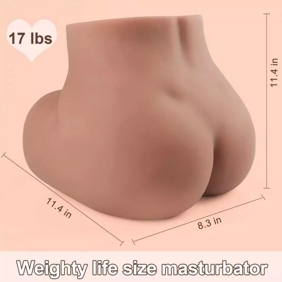 17LB Male Masturbator Life-Size Sex Doll with Pussy and Ass for Men Masturbation, 3D Realistic Butt Masturbator with 2 Textured 