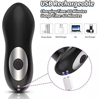 Anal Vibrator with 7 Vibrating Modes & Thrusting Actions, Adorime Rechargeable Prostate Massager Vibrating Butt Plug Anus Stimul