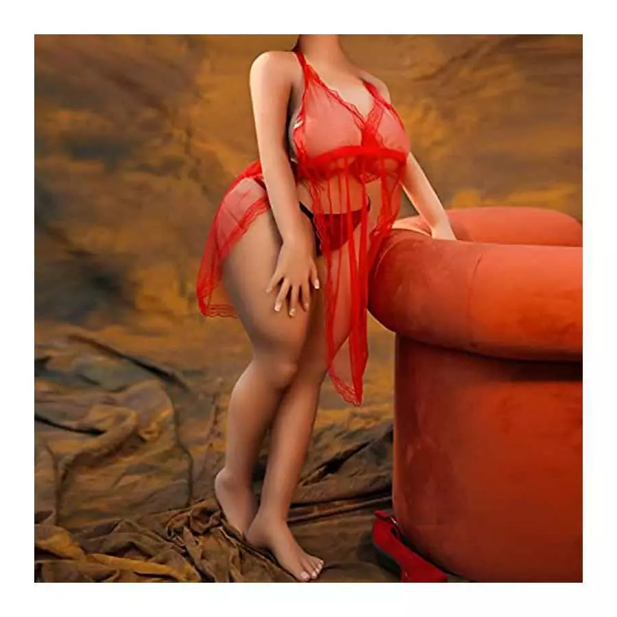 Fat Sex Doll for Men Tan Skin Adult Real Torso Love Dolls with Flexible Metal Skeleton Lifelike TPE Solid Big Boobs Realistic Se