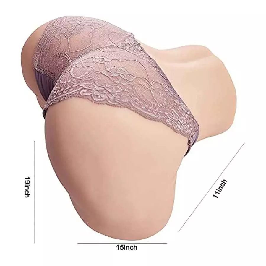 20LB/9KG Lifelike Sex Doll Male Masturbator, Realistic Big Butt Pussy Ass Male Masturbator with Vagina Anal Sex Stroker, Hip Adu