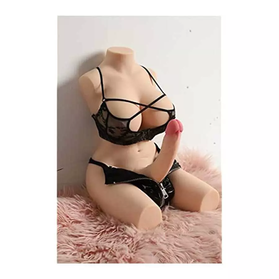 Daomo Sex Toy Gay Realistic Sex Doll with Plump Boobs&Flexible Dildo Torso Sex Love Doll, 19.8LB 1.0 Count