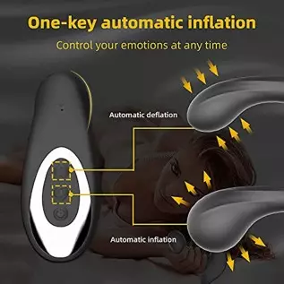 Automatic Inflatable Anal Vibrator with self-inflatable prostate massager, two-headed massage vibration and flapping, inflatable Automatic Inflatable Anal Vibrator with self-inflatable prostate massager, two-headed massage vibration and flapping, inflatable