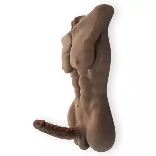 Solid Sex Dolls Realistic Human Torso Masturbation Dildo and Vaginal Love Dolls Dildo Sex Toys for Women for Men (Brown)