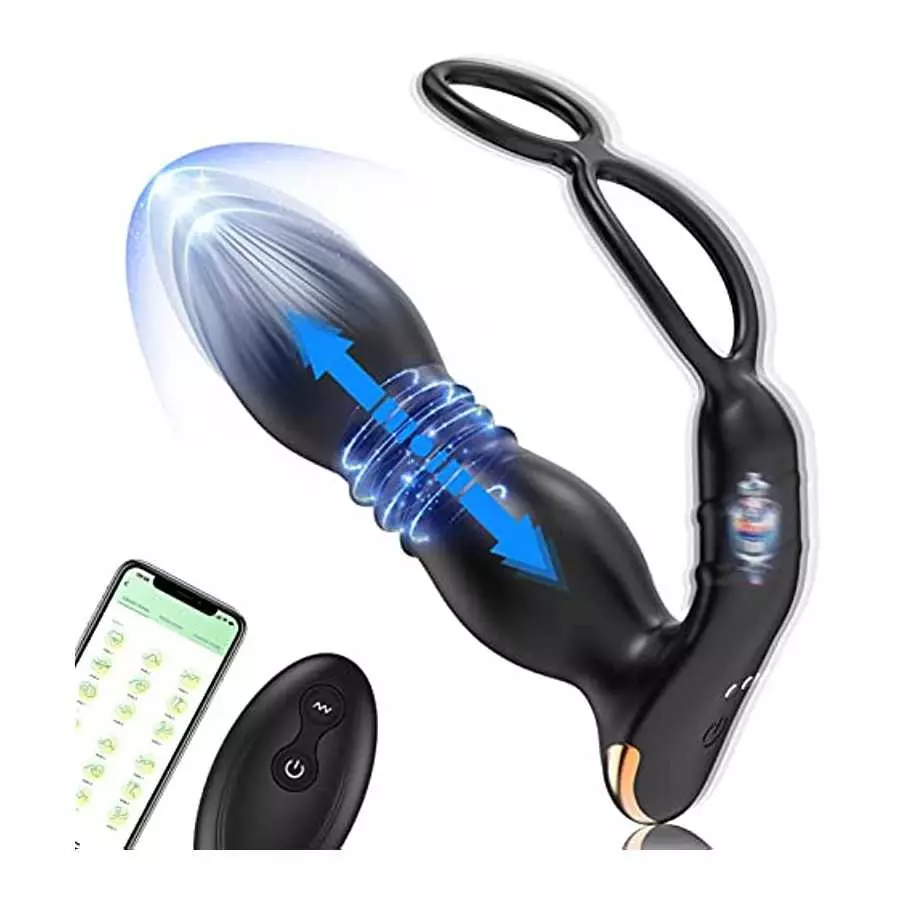 Adult Sex Toy for Men Sex-Thrusting Anal Vibrators with Penis Ring,Vibrating Dildos Sex Toy, Wearable Panty Anal Butt Plug G Spo Adult Sex Toy for Men Sex-Thrusting Anal Vibrators with Penis Ring,Vibrating Dildos Sex Toy, Wearable Panty Anal Butt Plug G Spo