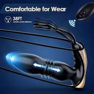 Adult Sex Toy for Men Sex-Thrusting Anal Vibrators with Penis Ring,Vibrating Dildos Sex Toy, Wearable Panty Anal Butt Plug G Spo Adult Sex Toy for Men Sex-Thrusting Anal Vibrators with Penis Ring,Vibrating Dildos Sex Toy, Wearable Panty Anal Butt Plug G Spo
