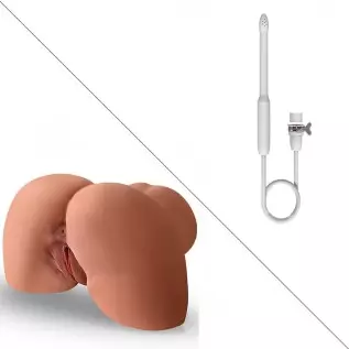 Lifelike Sex Doll Male Masturbator Realistic Pocket Pussy Ass Butt + Sex Doll Douche Washer Hose for Male Sex Toys Cleaning Devi
