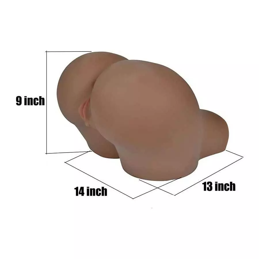 Daomo 19.4 LB Pocket Pussy Stroker TPE Life-Size Sex Doll with Tight Ribbed Vaginal & Anal Canal, Life-Sized Butt & Pussy Adult 