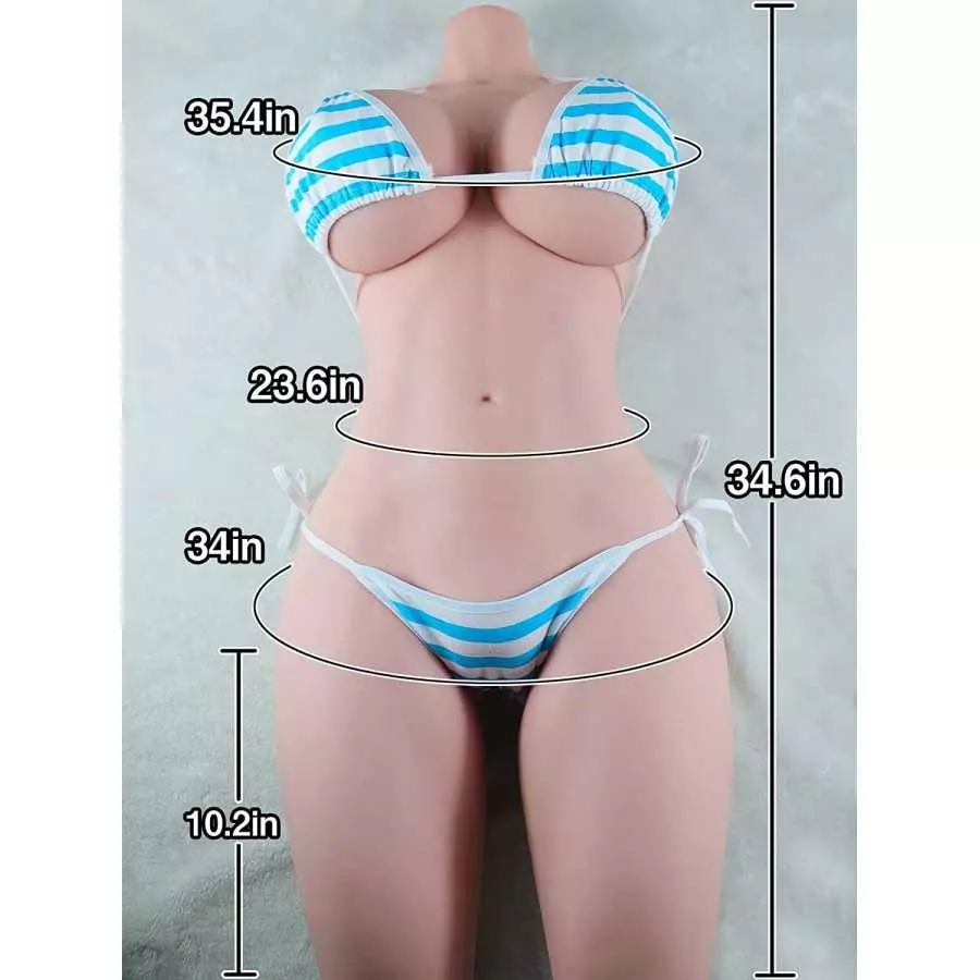 Masturbator Sex Doll of Torso,3D Realistic Butt Anal Doll Vagina, Super Soft Jelly Breast，Real Skin Texture, Anal Sex for Man Bu