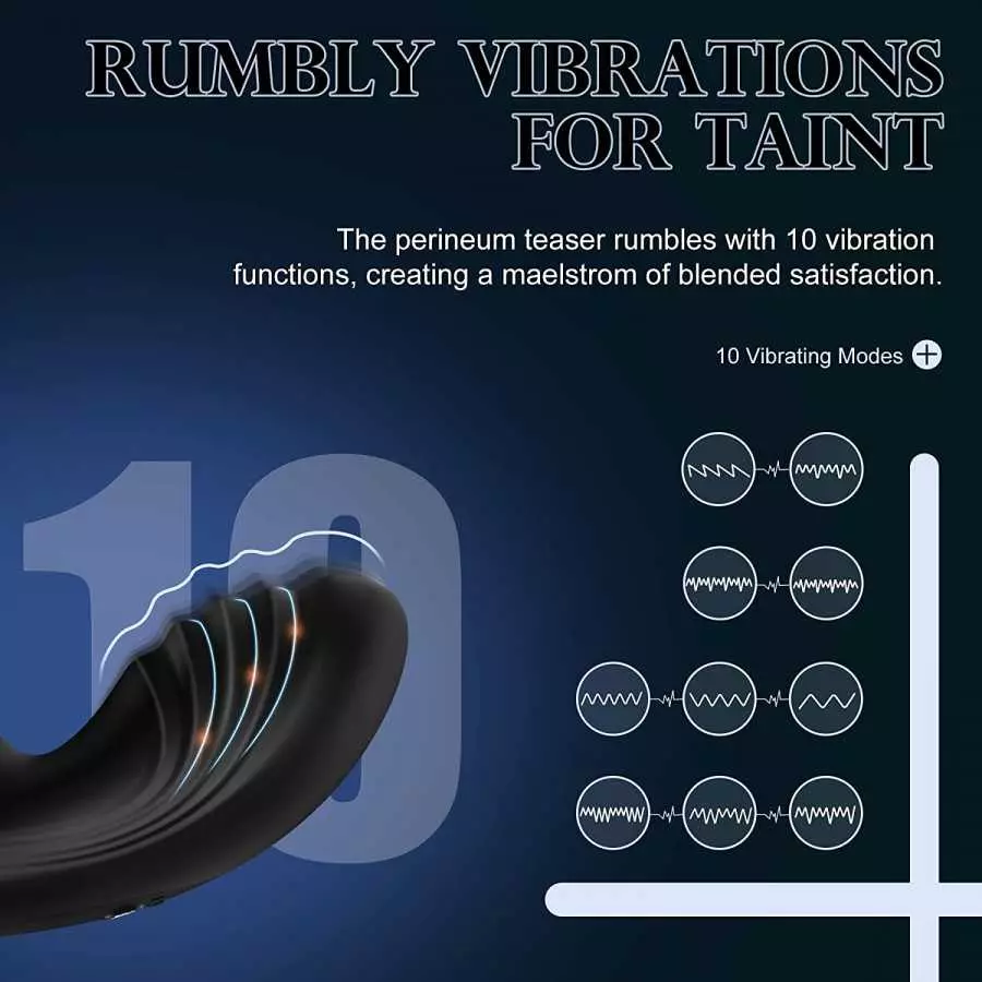 Triple-Stimulation Thrusting Anal Vibrator Prostate Massager - LATUNE, Ultra Quiet Butt Plug with 10 Vibration & 3 Thrusting Mod