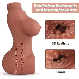 KUUVAL 14LB Sex Doll for Man Masturbation, Pocket Pussy Male Masturbator with Realistic Big Boobs Vagina Anus, Pocket Ass Dual C