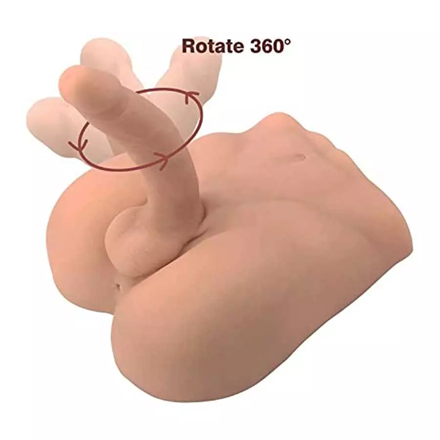 Male Torso Sex Doll Realistic Dildo, Gay Sex Toy Adult Love Doll for Women, Lifesize G-Spot Dildo Male Body TPE Doll