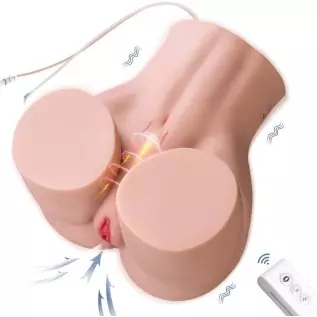 Auto-Sucking Vibrating Ass Sex Doll, Jaspik 24.3LB Pussy Ass Torso with Tight Vaginal, Big Ass Male Sex Doll, Realistic Adult Se