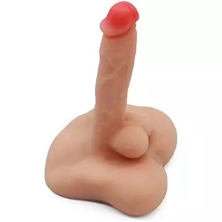 Men Penis Doll, 7 inch Realistic Dildo Flexible G-spot Cock with Flat Base and Tight Anal Hole Unisex Masturbation Toys for Wome