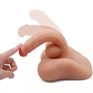 Men Penis Doll, 7 inch Realistic Dildo Flexible G-spot Cock with Flat Base and Tight Anal Hole Unisex Masturbation Toys for Wome