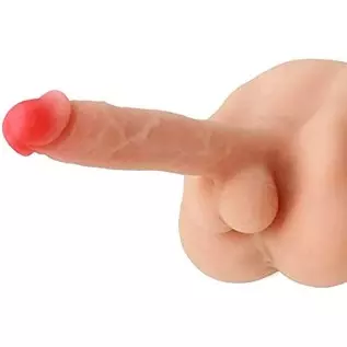 Men Penis Doll, 7 inch Realistic Dildo Flexible G-spot Cock with Flat Base and Tight Anal Hole Unisex Masturbation Toys for Wome