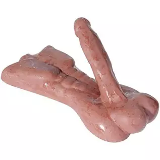 4.4lbs Solid Sex Doll for Women - Mini Male Torso Big Penis Sex Doll with Huge Cock Ball for Couple Sex Toys - 13.3*6.7 inch (Br