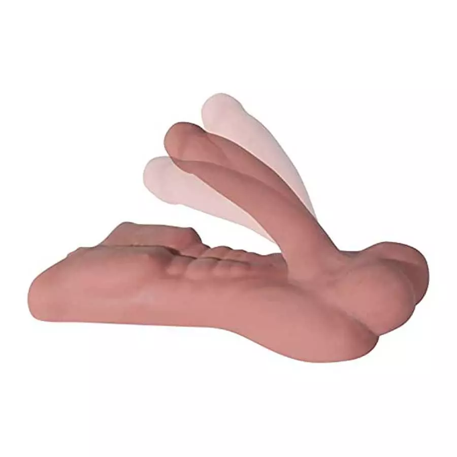4.4lbs Solid Sex Doll for Women - Mini Male Torso Big Penis Sex Doll with Huge Cock Ball for Couple Sex Toys - 13.3*6.7 inch (Br