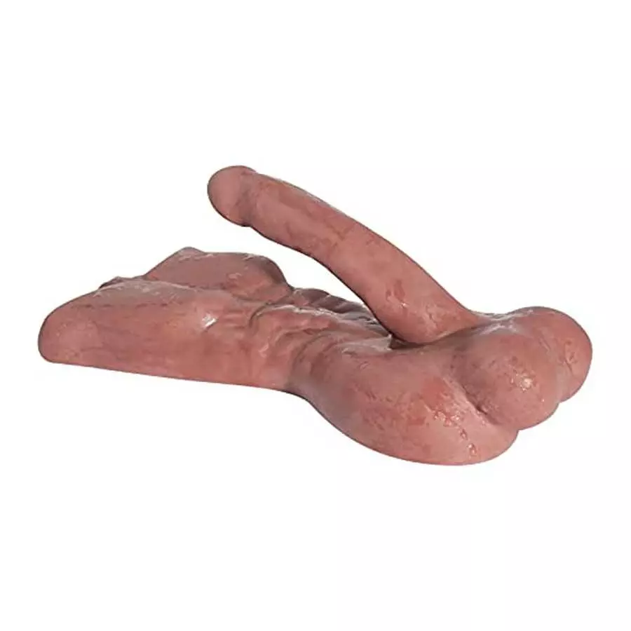 4.4lbs Solid Sex Doll for Women - Mini Male Torso Big Penis Sex Doll with Huge Cock Ball for Couple Sex Toys - 13.3*6.7 inch (Br