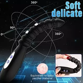 Electric Shock Anal Vibrator Prostate Stimulator 9 Beads Vibrating Anal Plug with 10 Powerful Vibrations 3 Electric Shock Pulse Electric Shock Anal Vibrator Prostate Stimulator 9 Beads Vibrating Anal Plug with 10 Powerful Vibrations 3 Electric Shock Pulse