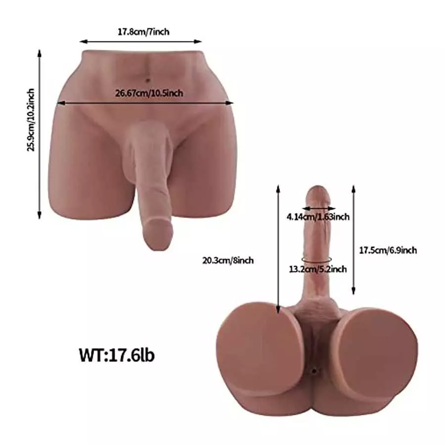 Male Torso Sex Doll for Women Female Sex Love Doll with Realistic Huge Dildo and Tight Anal for Women Masturbation Couple Sex Fu