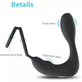 Powerful Anal Vibrator with 12 Vibration Modes, Adult Couple Sex Toy, Vibrating Prostate Massager with Dual Rings, Remote Contro Powerful Anal Vibrator with 12 Vibration Modes, Adult Couple Sex Toy, Vibrating Prostate Massager with Dual Rings, Remote Contro