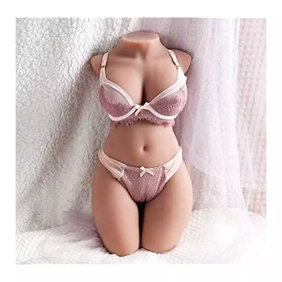 19lbs Realistic Sex Doll Brown, Male Appliance Sex Doll with Soft Big Boobs 3 in 1 Fits Male Big Hips, Life Size Female 1:1 Body