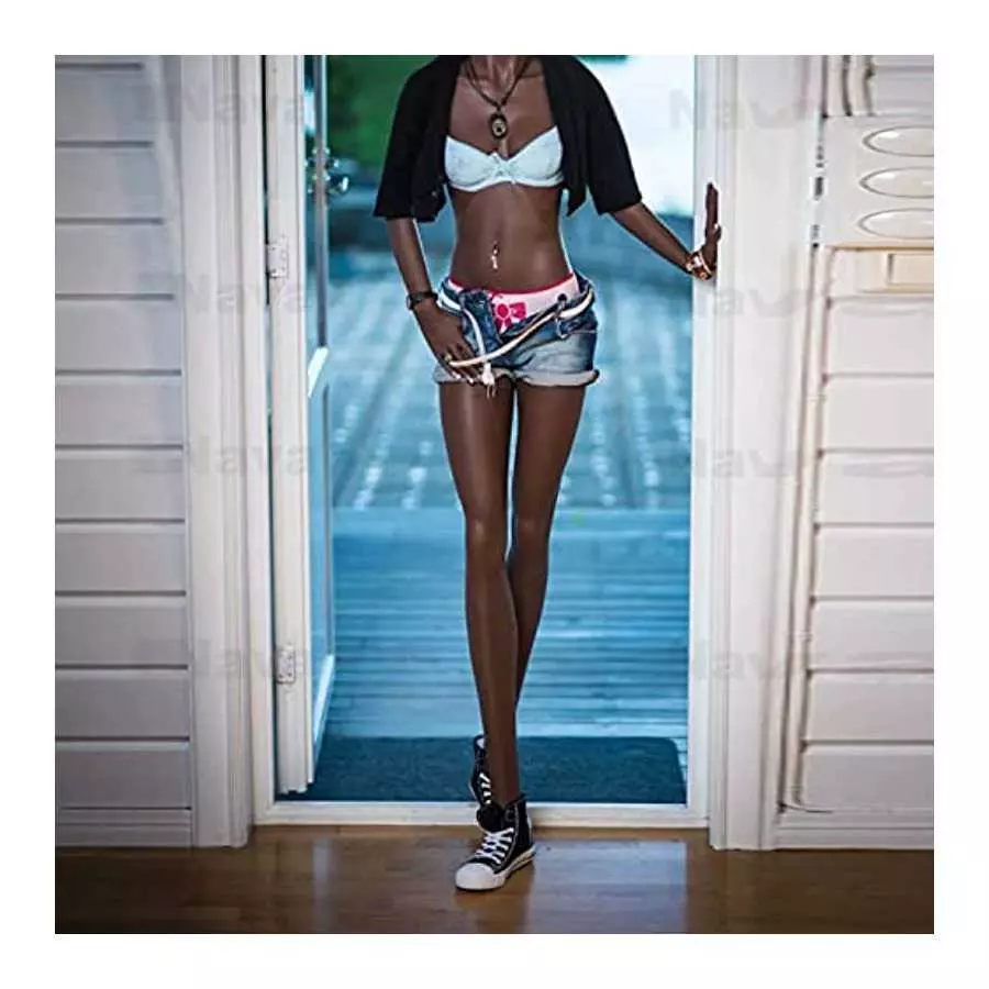 168cm Realistic Sex Doll TPE Full Body Lifesize Black Skin Slim Torso Love Dolls A Cup Chest Female Sexy Women Real Sex Toys wit