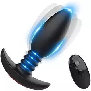 Anal Plug Vibrator Prostate Massager, Vibrating Butt Plug with 10 Vibration, Adult Sex Toys Remote Control G Spot Vibrators, Ana