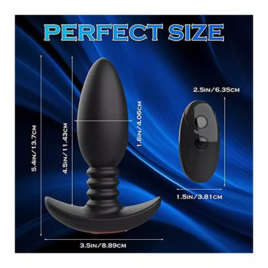 Anal Plug Vibrator Prostate Massager, Vibrating Butt Plug with 10 Vibration, Adult Sex Toys Remote Control G Spot Vibrators, Ana