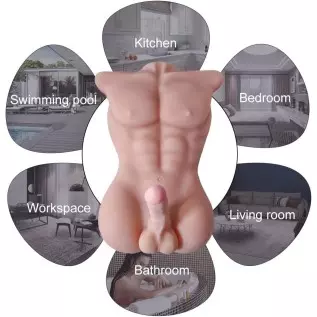 Dildo Male Sex Doll with Realistic Dildo Sex Toys for Women, Male Torso Dildos Penis Love Doll with Tight Anal Sex for Female Ma