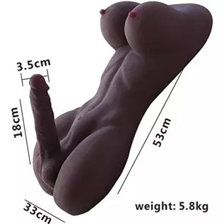 Shemale Sex Doll Torso Adult Sex Toy Realistic Dildo Breasts and Anal Transsexual Love Dolls with Hugh Penis Slideable Balls and Shemale Sex Doll Torso Adult Sex Toy Realistic Dildo Breasts and Anal Transsexual Love Dolls with Hugh Penis Slideable Balls and