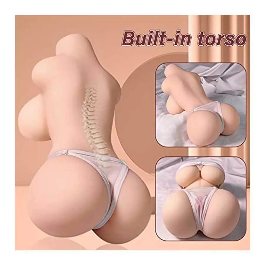 17 LB Large 3D Adult Sex Toys, Real Scale,3D Love Sex Doll with Pussy Ass Butt and Torso,Real Size, Real Touch, for Male Masturb