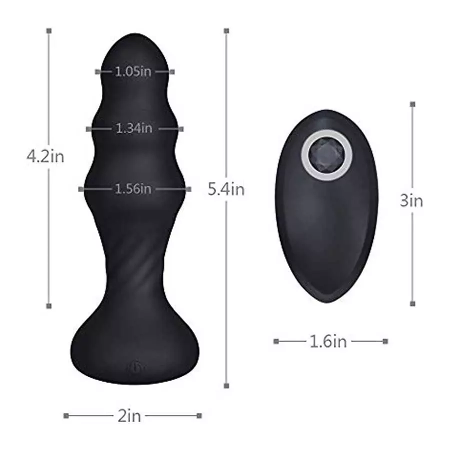 Thrusting Anal Vibrator, Cob Vibrating Butt Plug with 7 Powerful Patterns, Thrusting Sex Toys for Men