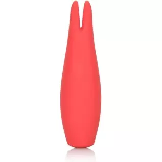 CalExotics Red Hot Flare - 10-Function Waterproof Vibrator – Rechargeable Silicone Compact Teaser Vibe – Adult Sex Massager for 
