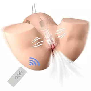 Automatic Ass Sex Doll Male Masturbator - Jaspik Life Size Blowjob Male Sex Toy with Lifelike Vaginal w/ 5 Sucking Frequencies &