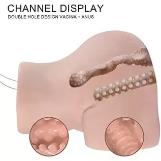 Automatic Ass Sex Doll Male Masturbator - Jaspik Life Size Blowjob Male Sex Toy with Lifelike Vaginal w/ 5 Sucking Frequencies &