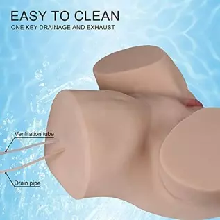 Automatic Ass Sex Doll Male Masturbator - Jaspik Life Size Blowjob Male Sex Toy with Lifelike Vaginal w/ 5 Sucking Frequencies &