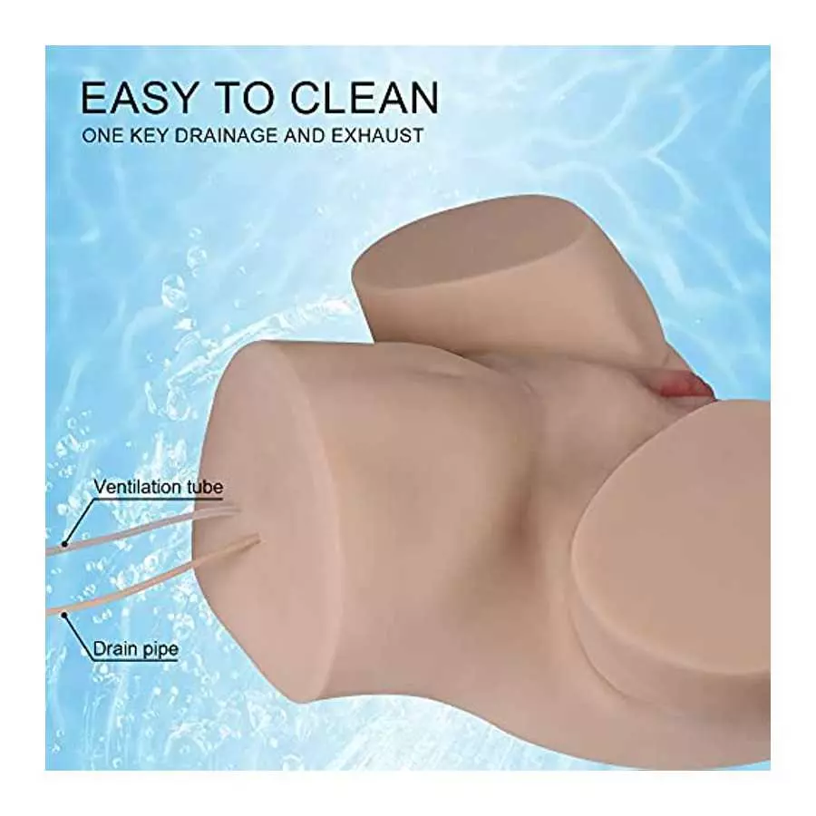 Automatic Ass Sex Doll Male Masturbator - Jaspik Life Size Blowjob Male Sex Toy with Lifelike Vaginal w/ 5 Sucking Frequencies &