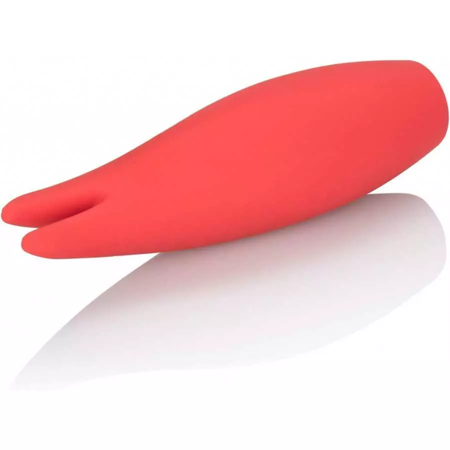 CalExotics Red Hot Flare - 10-Function Waterproof Vibrator – Rechargeable Silicone Compact Teaser Vibe – Adult Sex Massager for 