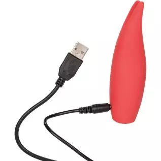 CalExotics Red Hot Flare - 10-Function Waterproof Vibrator – Rechargeable Silicone Compact Teaser Vibe – Adult Sex Massager for 