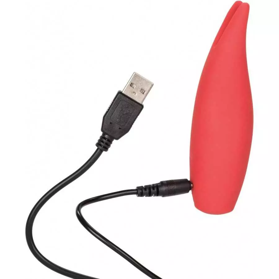 CalExotics Red Hot Flare - 10-Function Waterproof Vibrator – Rechargeable Silicone Compact Teaser Vibe – Adult Sex Massager for 