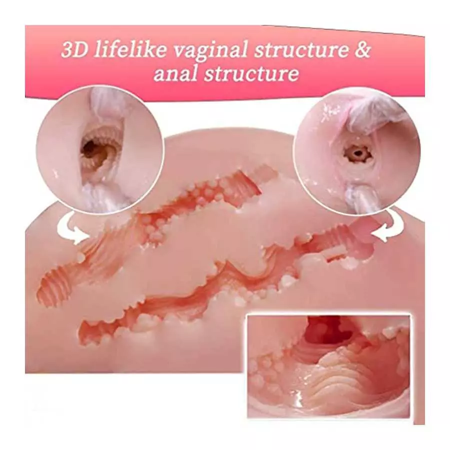 Life-Sized Sex Doll for Male Masturbator with Realistic Big Boobs Pussy Ass Butt, Female TPE Torso Body Doll Adult Love Doll wit