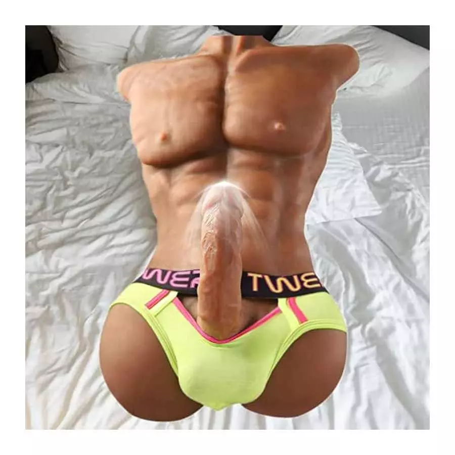 Male Penis Sex Doll with Realistic Dildo, Jaspik 16.8LB Male Torso Love Doll Female Masturbation Adult Sex Toy for Women Couple 