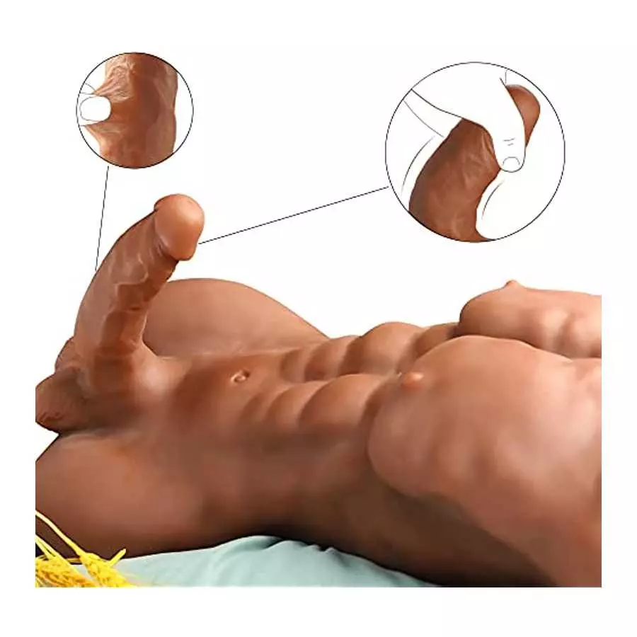 Male Penis Sex Doll with Realistic Dildo, Jaspik 16.8LB Male Torso Love Doll Female Masturbation Adult Sex Toy for Women Couple 