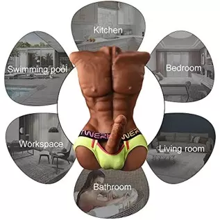 Male Penis Sex Doll with Realistic Dildo, Jaspik 16.8LB Male Torso Love Doll Female Masturbation Adult Sex Toy for Women Couple 